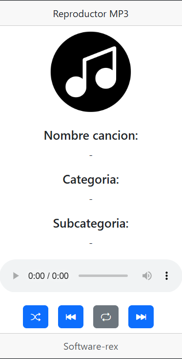 Reproductor MP3, versión web